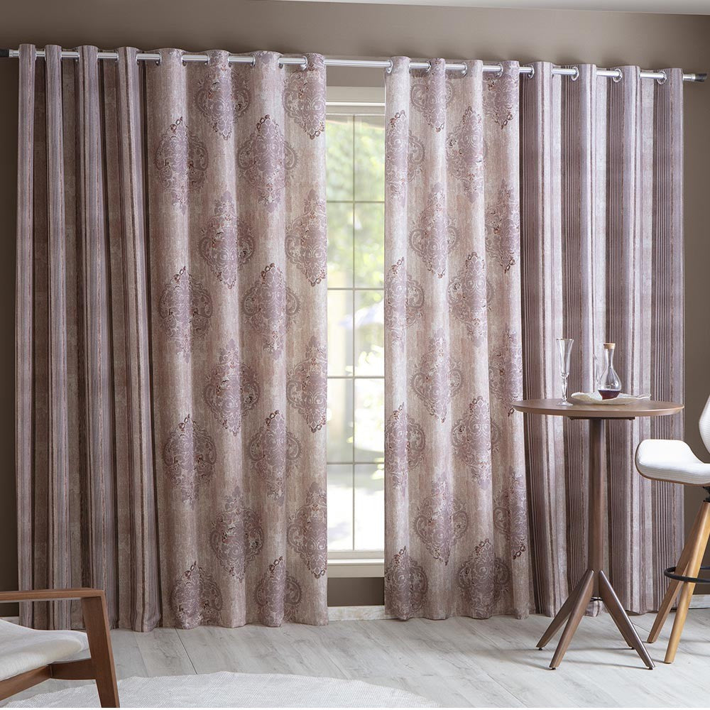 Cortina Combinada Niamei 32 Ilhoses 400x250cm Casa D'oro Sultan