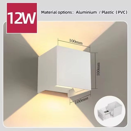 Lâmpada de jardim ao ar livre, Lâmpada para corredores, lâmpada para varandas, Impermeável LED Wall Light