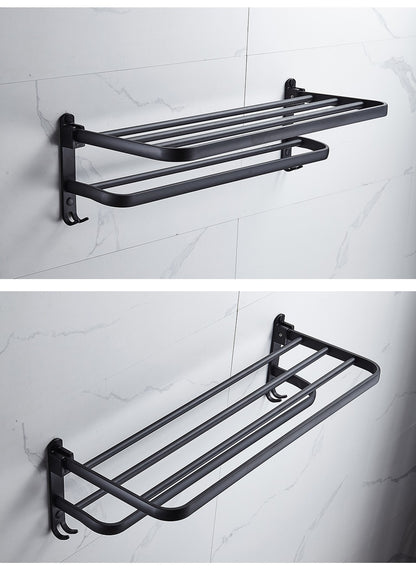 Suporte de Toalha Preto fosco