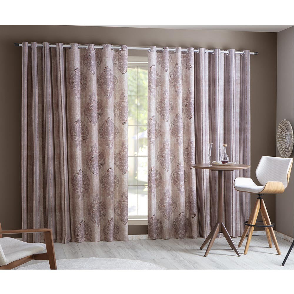 Cortina Combinada Niamei 32 Ilhoses 400x250cm Casa D'oro Sultan