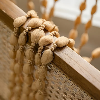 Cortinas de porta de poliéster com contas, lanterna, cordão com borla, hotel, sa