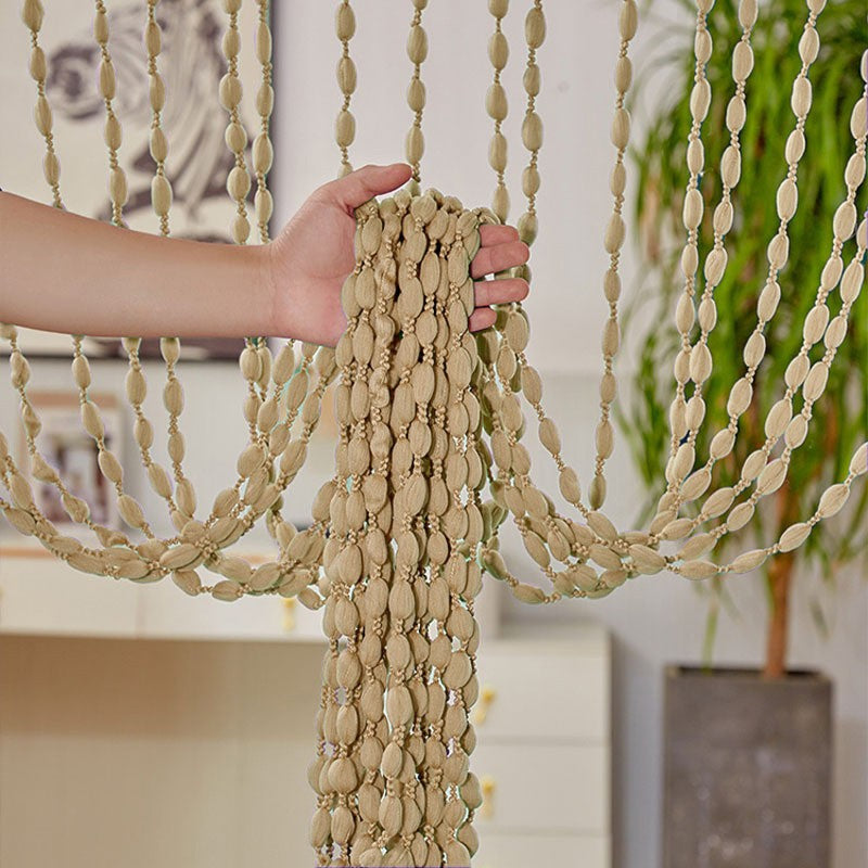Cortinas de porta de poliéster com contas, lanterna, cordão com borla, hotel, sa