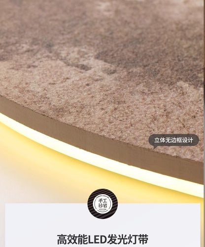 Pintura decorativa de varanda, entrada de sala de estar com led