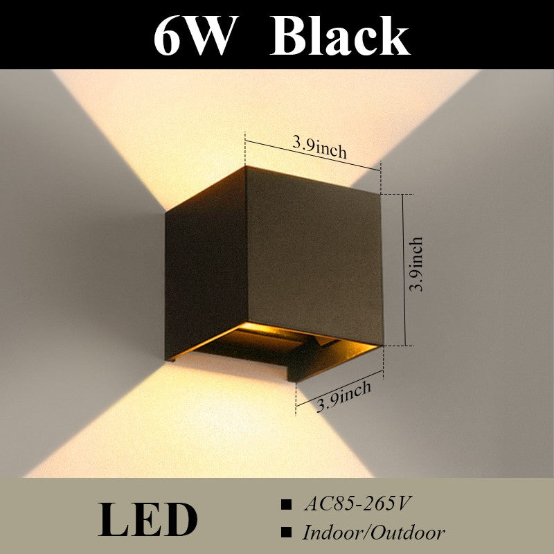 Lâmpada de jardim ao ar livre, Lâmpada para corredores, lâmpada para varandas, Impermeável LED Wall Light