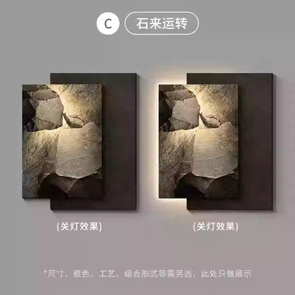 Pintura com luz LED abstrata e sofisticada