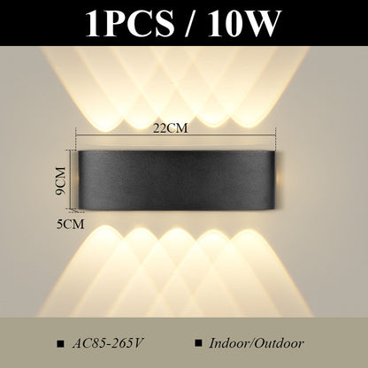 Lâmpada de jardim ao ar livre, Lâmpada para corredores, lâmpada para varandas, Impermeável LED Wall Light