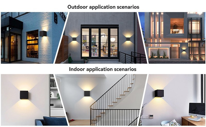 Lâmpada de jardim ao ar livre, Lâmpada para corredores, lâmpada para varandas, Impermeável LED Wall Light