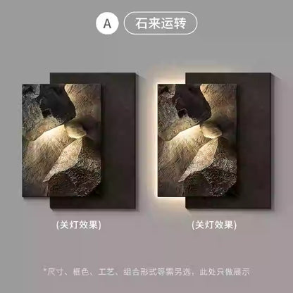 Pintura com luz LED abstrata e sofisticada