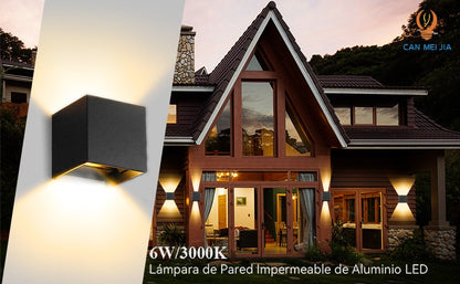 Lâmpada de jardim ao ar livre, Lâmpada para corredores, lâmpada para varandas, Impermeável LED Wall Light