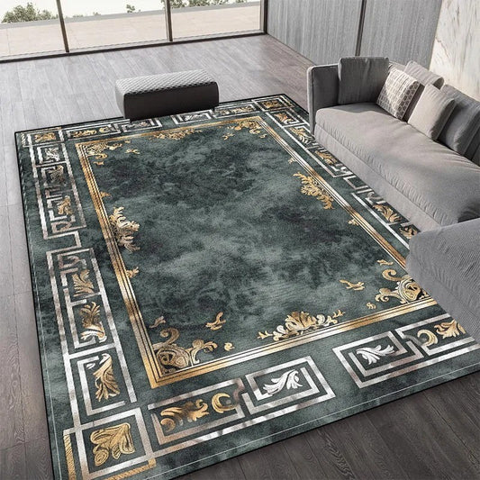 Clássico cinza tapete borda grega decoração de casa elegante vintage retro luxo