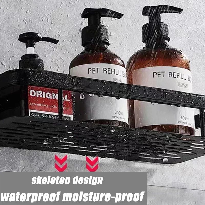 Prateleira De Banheiro De Liga De Alumínio, Organizador De Armazenamento De Cozi