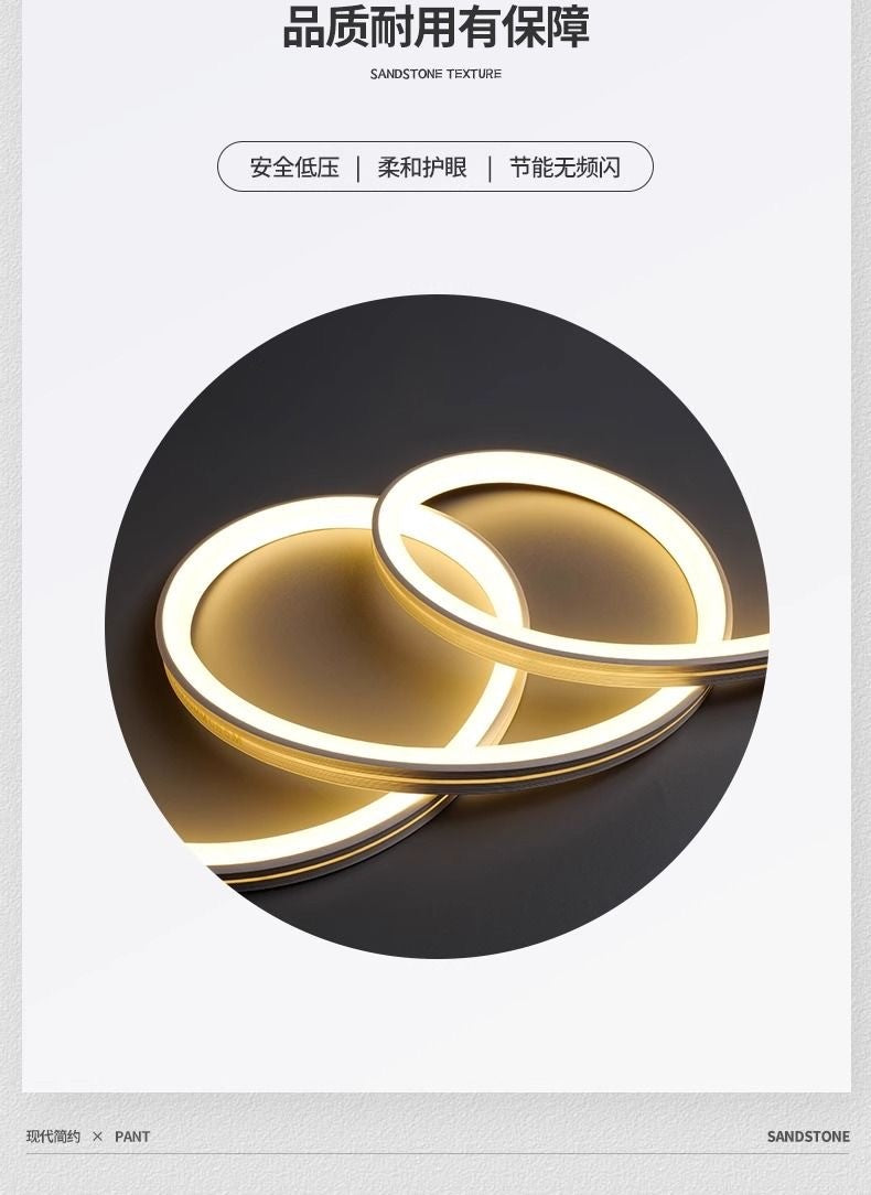 Pintura decorativa de varanda, entrada de sala de estar com led