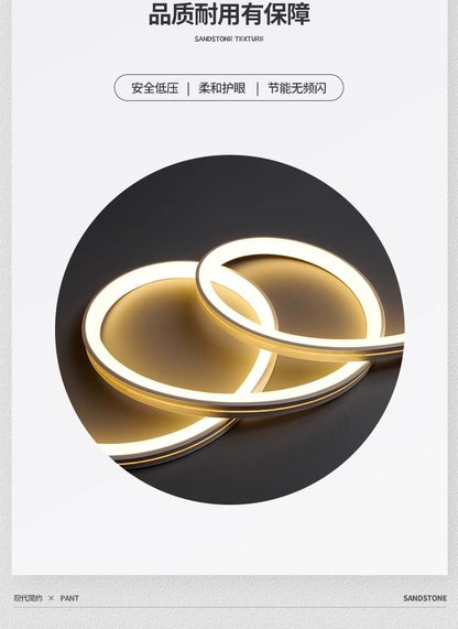 Pintura decorativa de varanda, entrada de sala de estar com led