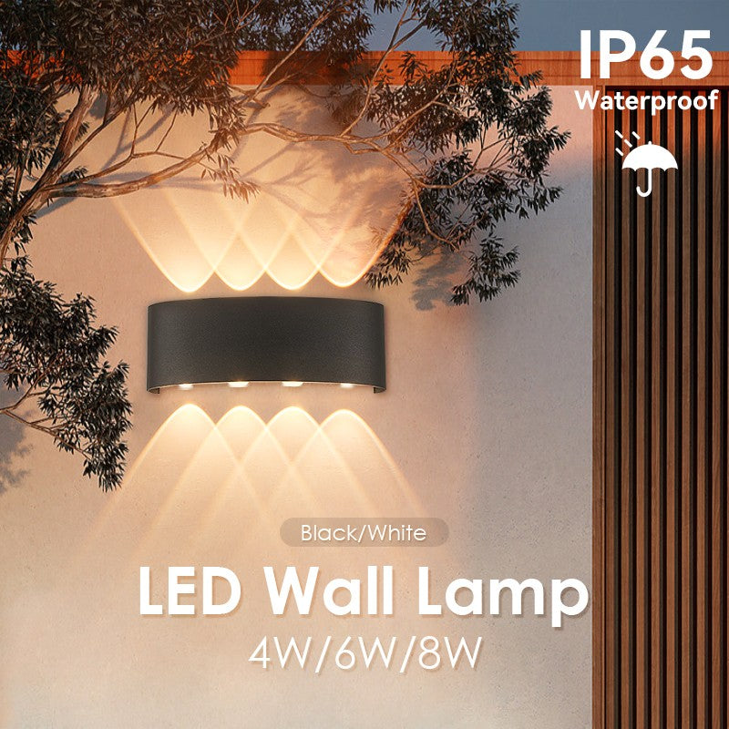 Lâmpada de jardim ao ar livre, Lâmpada para corredores, lâmpada para varandas, Impermeável LED Wall Light
