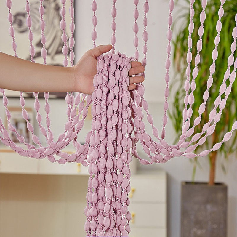Cortinas de porta de poliéster com contas, lanterna, cordão com borla, hotel, sa