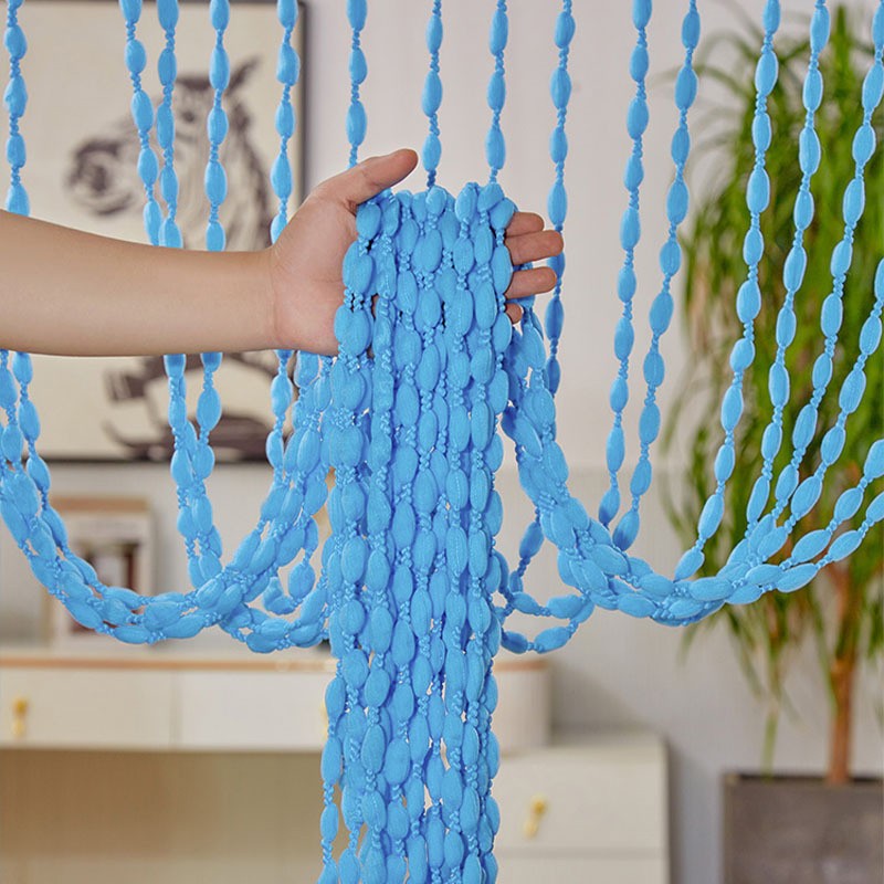 Cortinas de porta de poliéster com contas, lanterna, cordão com borla, hotel, sa