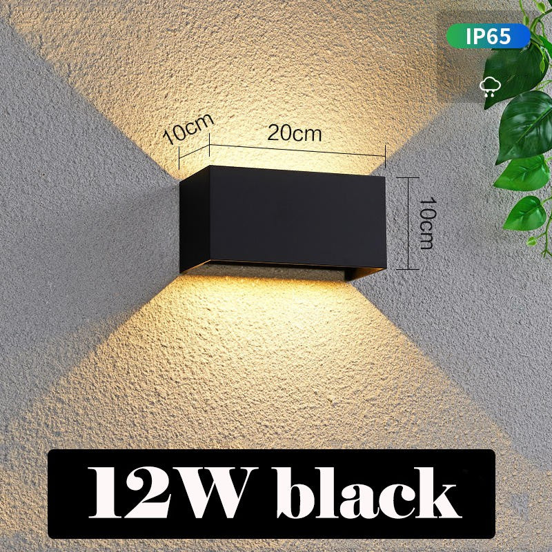 Lâmpada de jardim ao ar livre, Lâmpada para corredores, lâmpada para varandas, Impermeável LED Wall Light