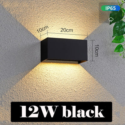Lâmpada de jardim ao ar livre, Lâmpada para corredores, lâmpada para varandas, Impermeável LED Wall Light