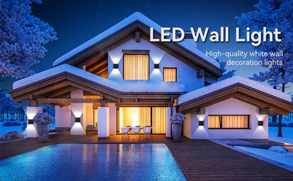 Lâmpada de jardim ao ar livre, Lâmpada para corredores, lâmpada para varandas, Impermeável LED Wall Light