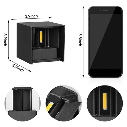 Lâmpada de jardim ao ar livre, Lâmpada para corredores, lâmpada para varandas, Impermeável LED Wall Light