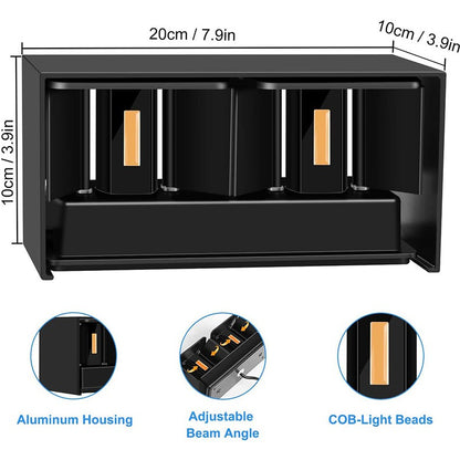 Lâmpada de jardim ao ar livre, Lâmpada para corredores, lâmpada para varandas, Impermeável LED Wall Light