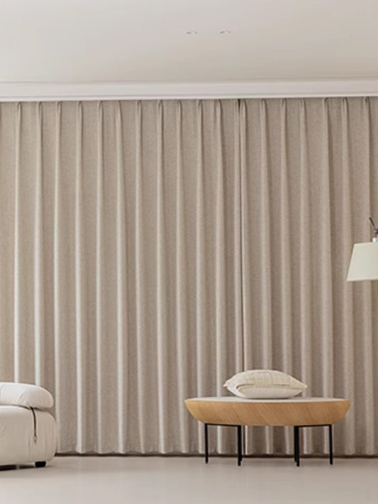 Cortina de gaze de linho semi-blackout gaze de cânhamo zen japonês