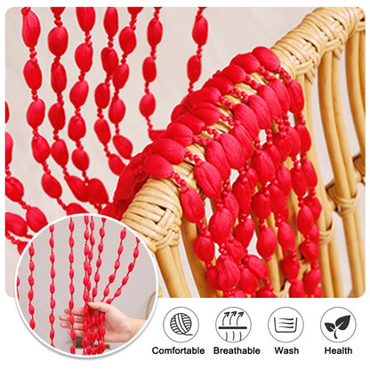 Cortinas de porta de poliéster com contas, lanterna, cordão com borla, hotel, sa