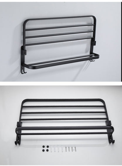 Suporte de Toalha Preto fosco